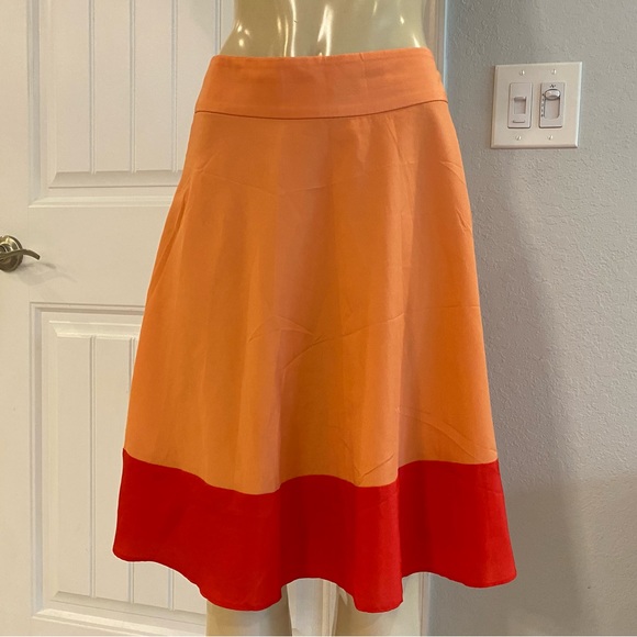 NWOT The Limited Midi Color Block A-line Skirt - Picture 4 of 9